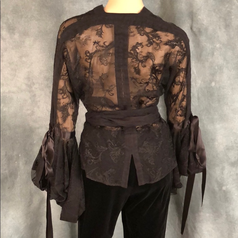 ⭐️HP🧜♀️YSL RUNWAY TOM FORD ‘01 Blouse/Pants FR38 - Picture 8 of 8